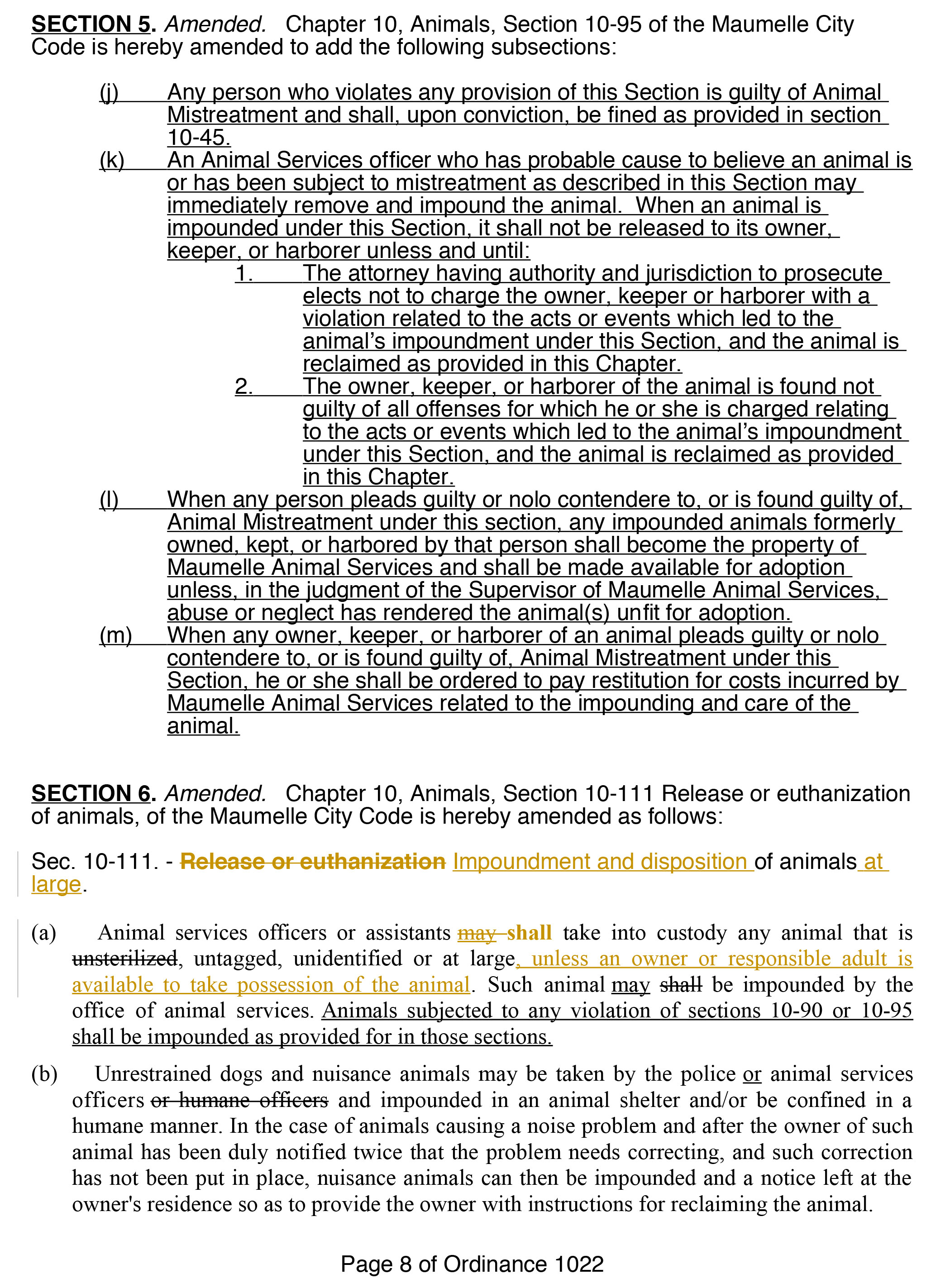 Ordinance 1022